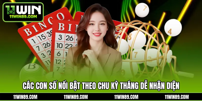 Các con số nổi bật theo chu kỳ tháng dễ nhận diện